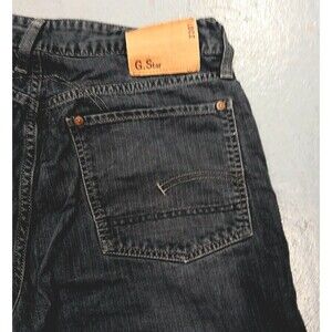 Vintage G-Star Raw Jeans 3301 Textured Stripe Blue Denim Men 33Wx32L NYC SAMPLE